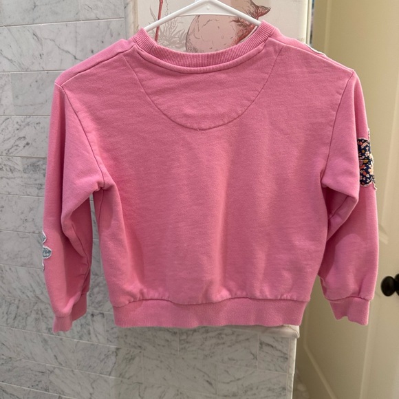 Mini Boden Pink Floral Kids Sweatshirt - Picture 2 of 3